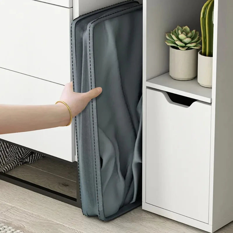 Dirty Laundry Basket with Wheels Japanese Style Home Oxford Cloth Laundry Basket Clothing Storage Yoga Mat Storage Basket