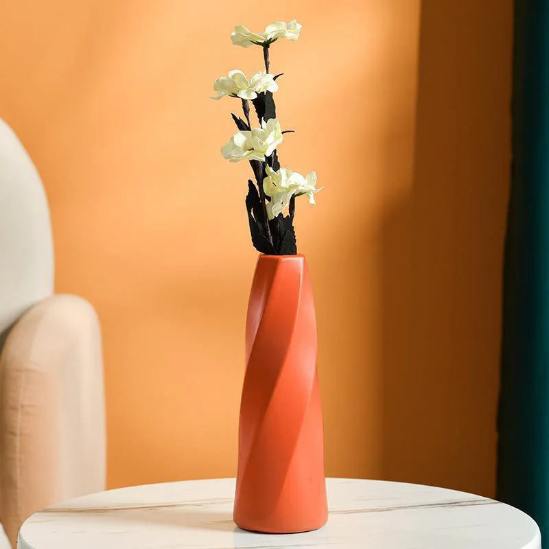 Simple Vase Decoration Living Room Flower Arrangement Vase Dining Table Light Luxury Style Vase Home Dried Flower Storage Bottle