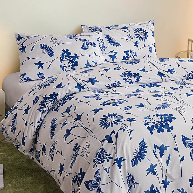 Bohemian Elegance Brushed Polyester Duvet Cover Set with Pillowcases - Comfort, Vibrant Prints, Twin/Full/King/Queen Size