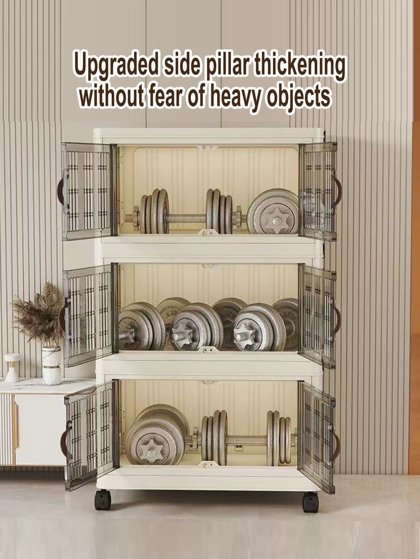 Large Capacity Foldable Storage Cabinet – Dustproof Wardrobe Closet Organizer with Easy Installation