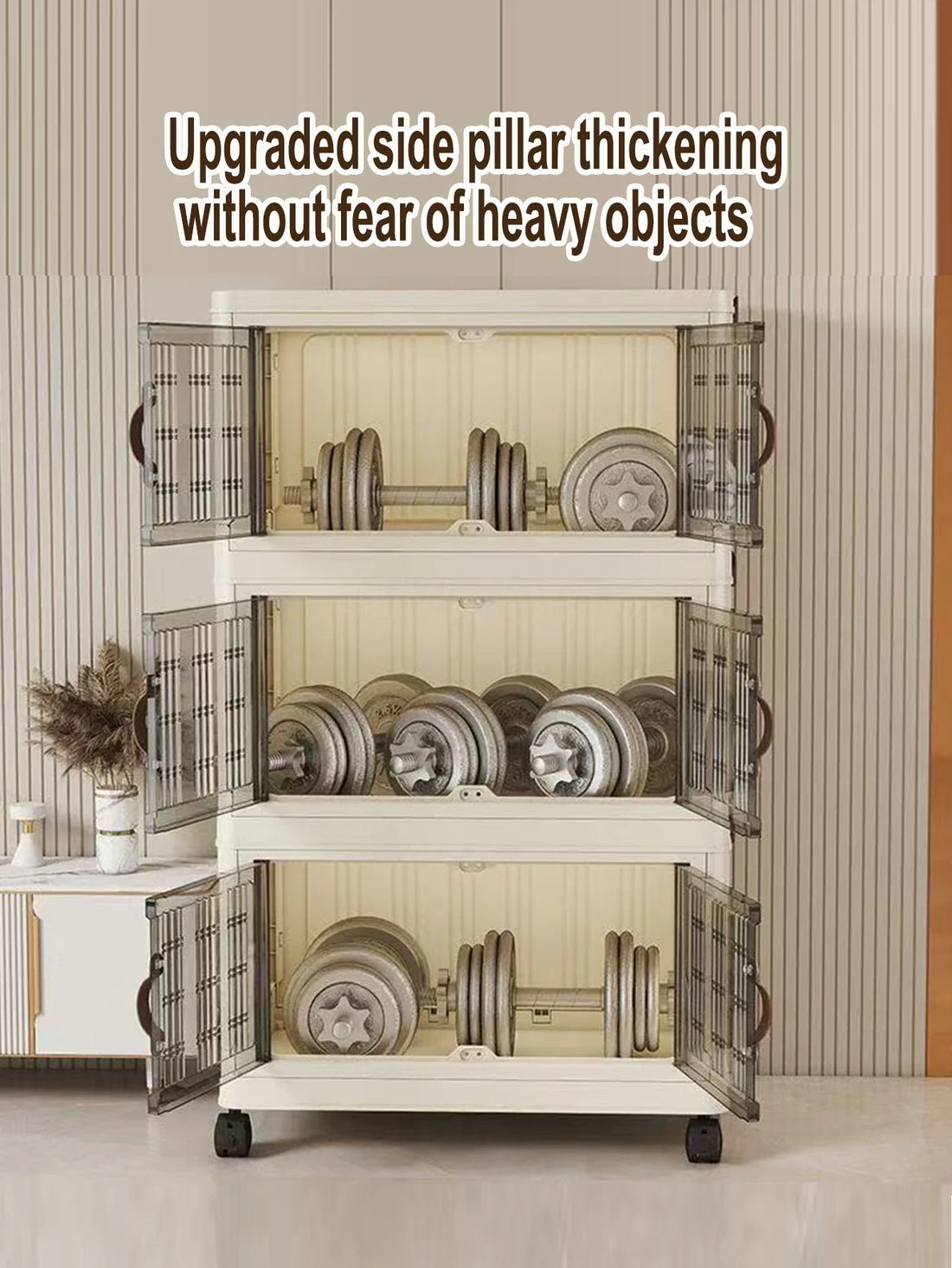 Large Capacity Foldable Storage Cabinet – Dustproof Wardrobe Closet Organizer with Easy Installation