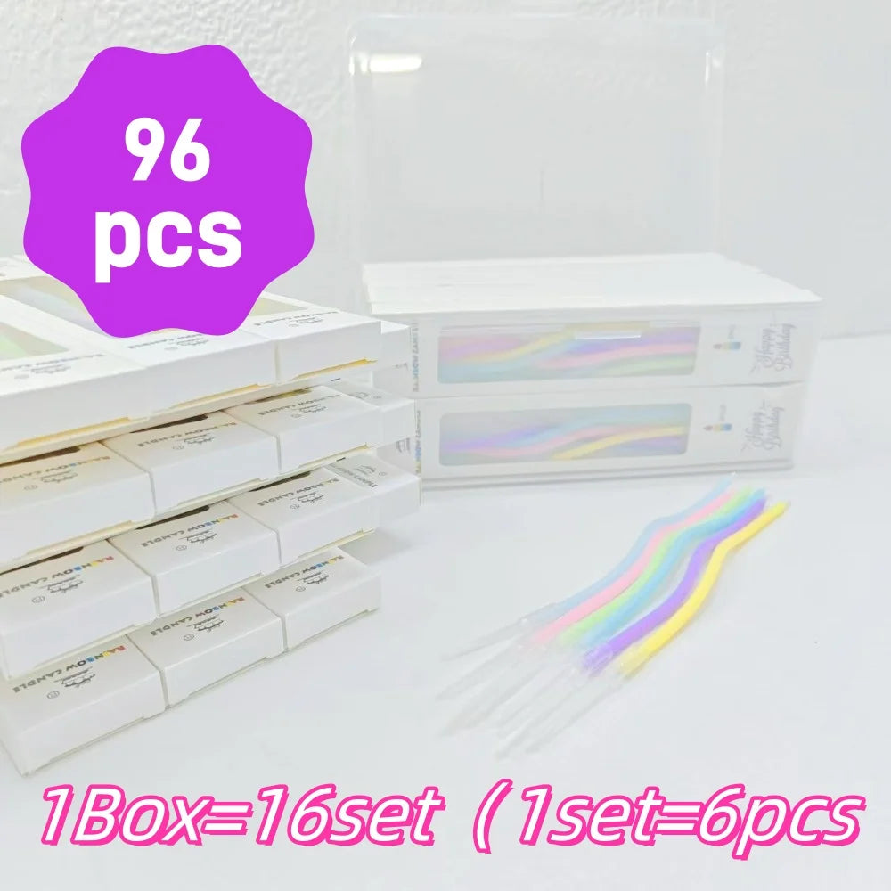 12/48pcs/1case Birthday Candles Spiral Cake Candles Long Thin Cake Candles For Wedding Party And Cake Decoration