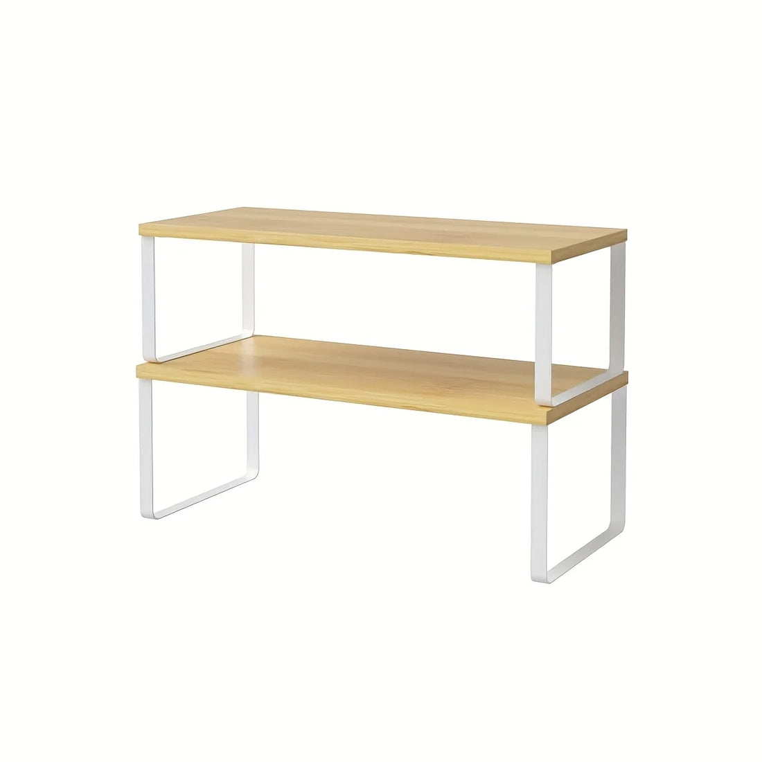 Kitchen Counter Shelves Spice Rack Set of 2, Stackable Cabinet Organizer Shelf, Expandable Kitchen Shelves Organizer for Kitchen