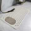 Non-Slip Massage Bath Mat – TPR Shower Rug with 145 Suction Cups, Drain Holes & Foot Scrubber