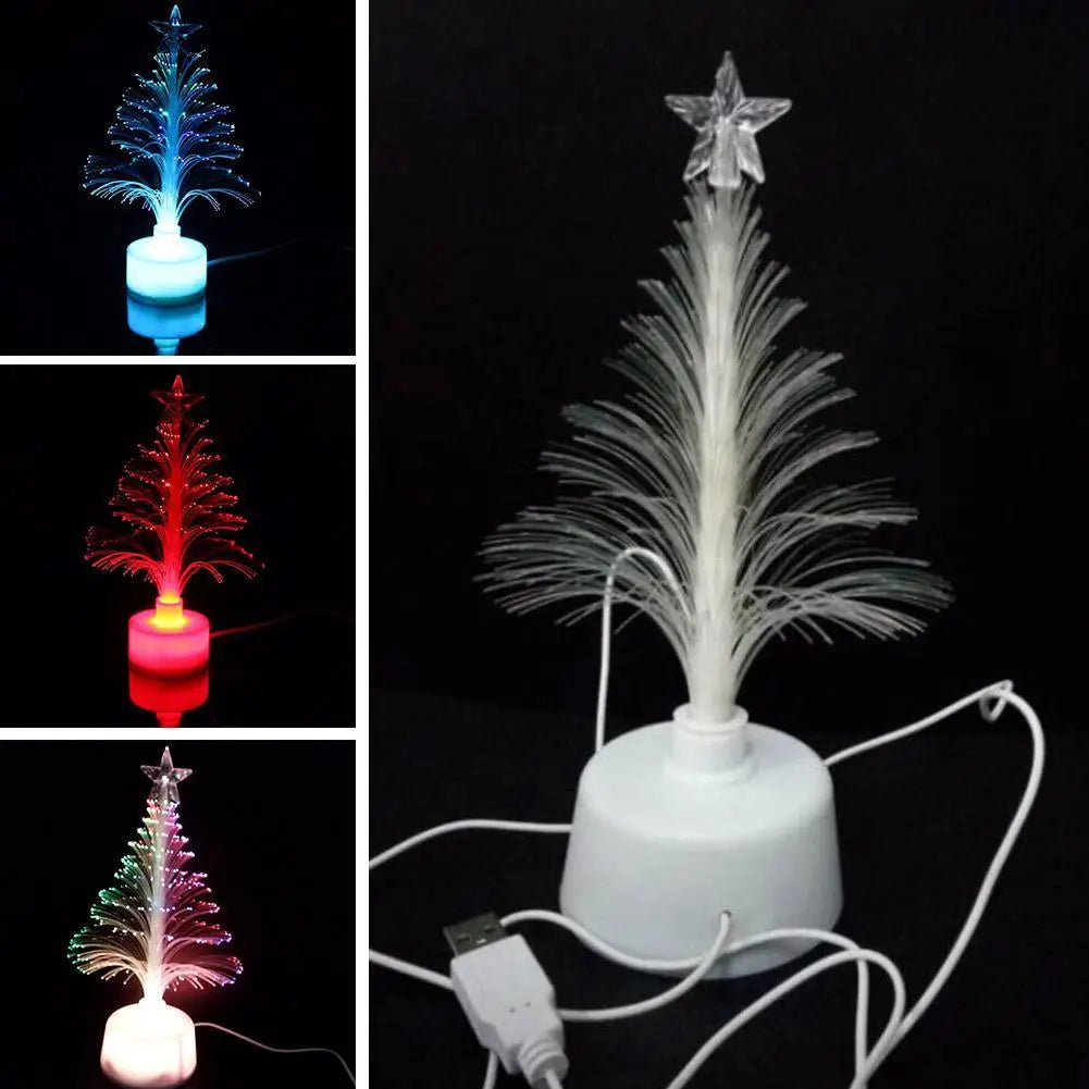 Tree Light Christmas Fiber Optic Lights Tree Fiber USB Fiber Optic Christmas Tree Mini LED Light Decorations