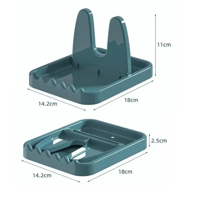 Foldable Pot Lid Rack Plastic Spoon Holder Stand Kitchen Organizer for Fork Spatula Rack Pan Cover Shelf Tableware Storage Rack