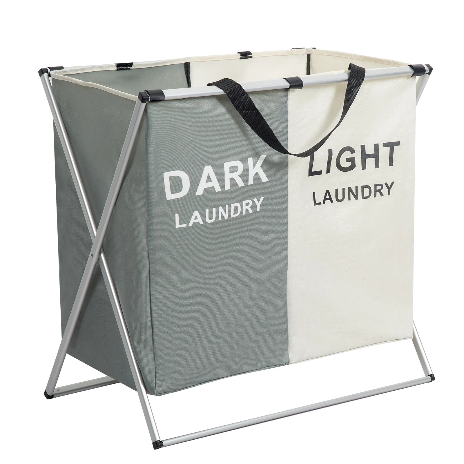 1 PC Large Laundry Hamper 3 Sections Divided Laundry Basket Foldable Washing Bin Dirty Cloth Storage Bag