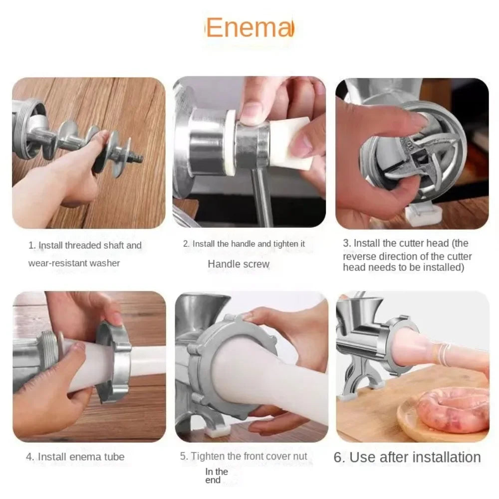 Manual Heavy-Duty Meat Grinder & Sausage Maker
