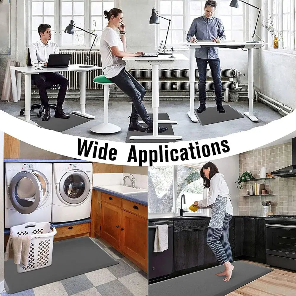Non Slip Kitchen Anti Fatigue Standing Mats Cushioned Comfort Floor PVC Waterproof Runner Rug for Standing Desk,Kitchen,Office