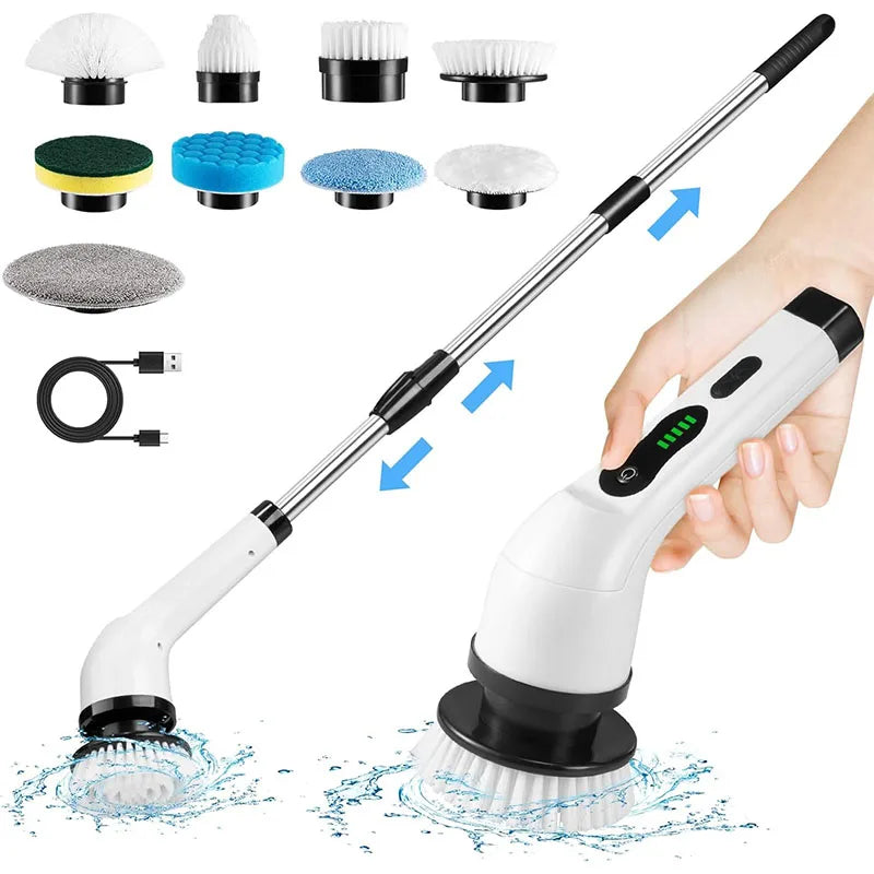 Cordless Electric Spin Scrubber for Kitchen & Bathroom Cleaning