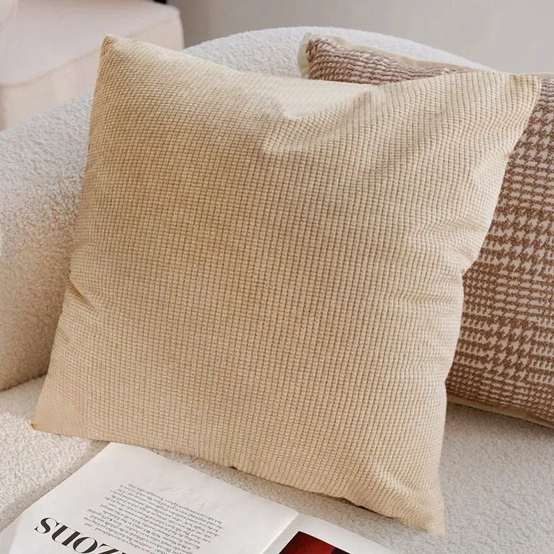 30x50/45x45CM Light Luxury Throw Pillow Cover Brown French Stamping Waist Cushion Cover Decor Home Decorative Pillowcase