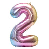 32inch Rainbow Gradient Number Foil Balloon 1-9 for Kids Birthday Party Decor Baby Shower Bridal Shower More Options Avaliable