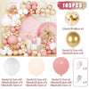 Retro Pink White Gold Balloons Garland Arch Kit Birthday Party Decoration Kids Baby Shower Wedding Party Supplies Letax Ballons