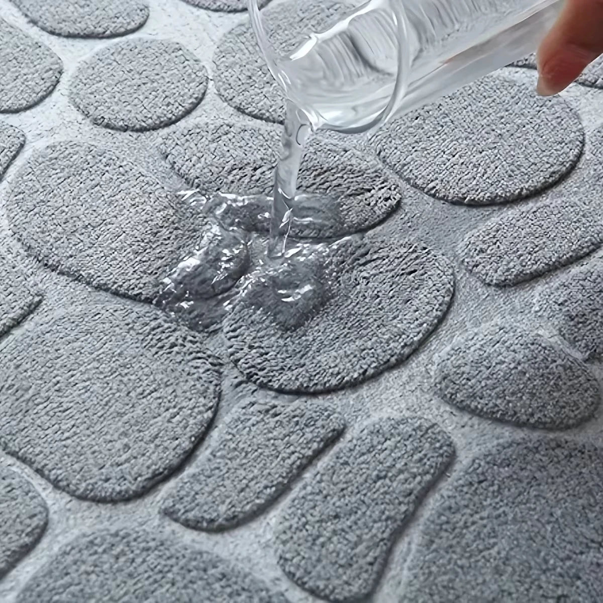 1pc Chic Cobblestone Design Kitchen Mat Soft Washable Anti-Skid Absorbent Home Decor Decor Rug
