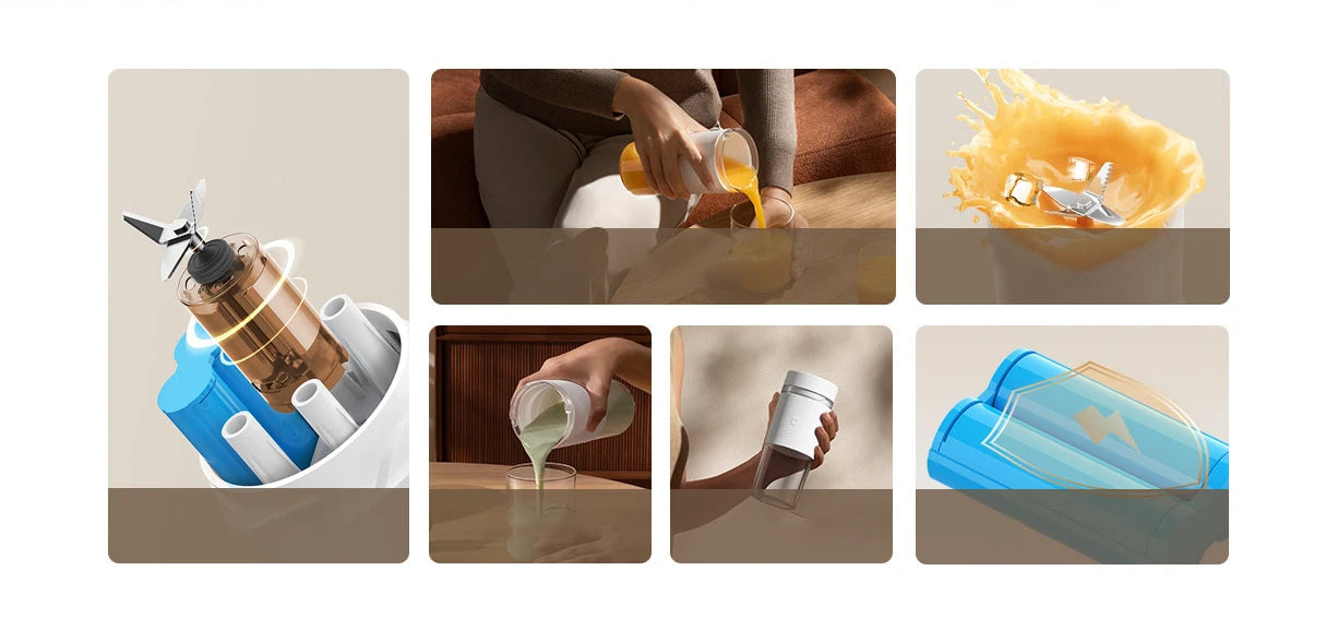 XIAOMI MIJIA Portable Blender 2,40S Quickly Squeeze Juice,19500 rpm,300ML Capacity Mixer Juicer Machine,PCTG Cup Body Blenders