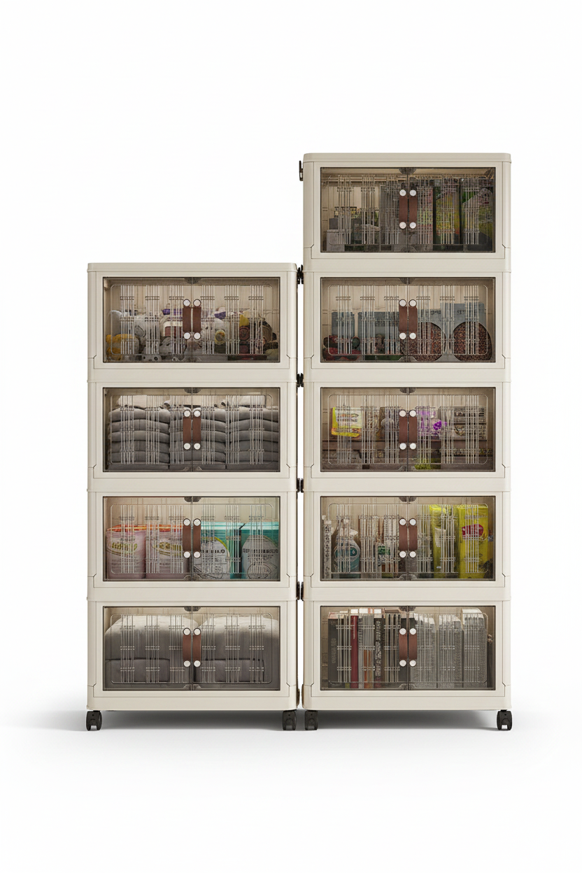 Large Capacity Foldable Storage Cabinet – Dustproof Wardrobe Closet Organizer with Easy Installation