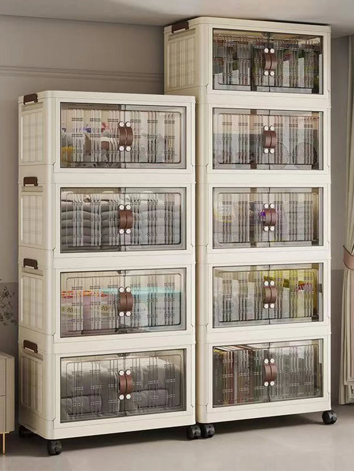 Large Capacity Foldable Storage Cabinet – Dustproof Wardrobe Closet Organizer with Easy Installation