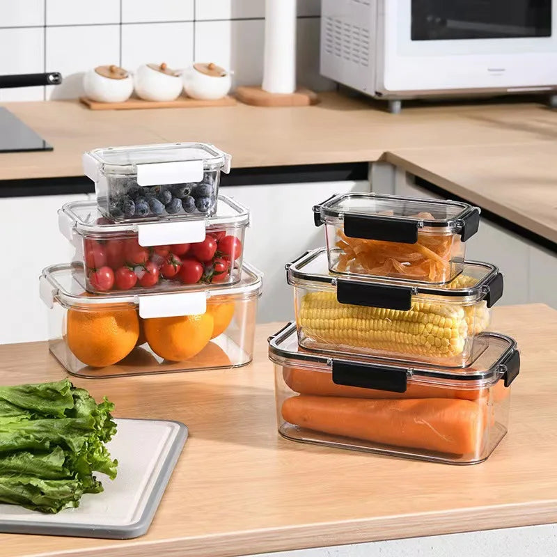 Sealed Crisper Box Refrigerator Storage Container – BPA-Free Fresh Keeping Box for Vegetables, Fruit & Lunch (S/M/L)