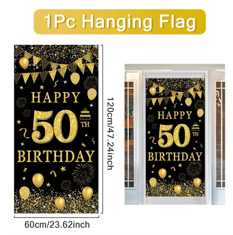 Happy Birthday 40 50 60 Latex Balloons for Adult Birthday Party Decoration 40th 50th 60th Confetti Balloon Anniversary Supplies