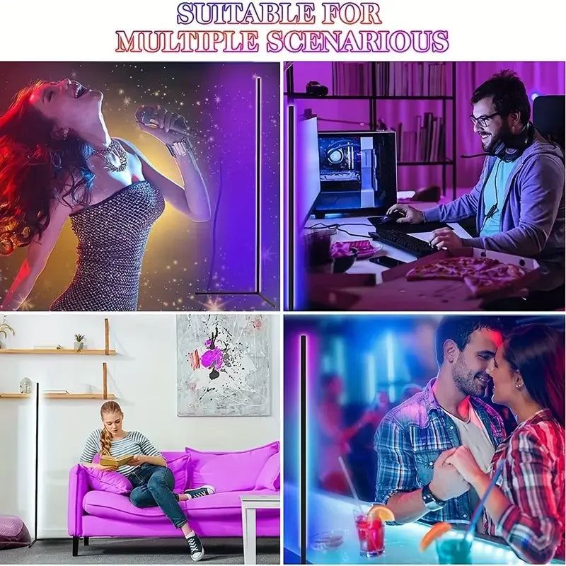 RGB LED smart modern floor lamp music synchronization 16 million DIY color change suitable for gaming room