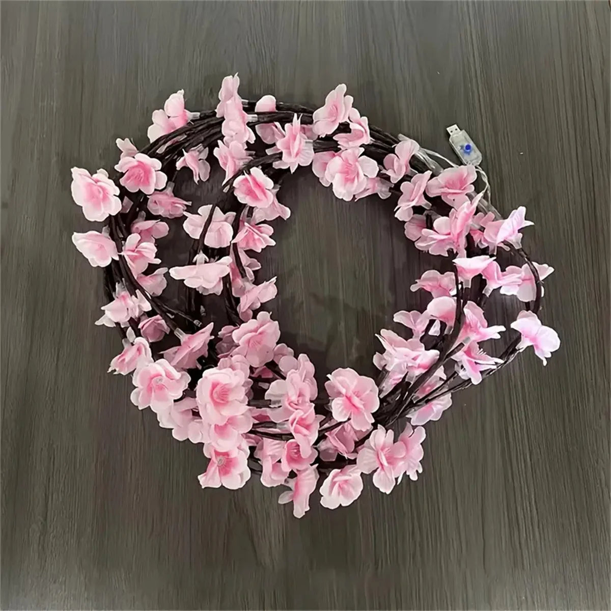 Lámpara de cadena colorida con 96 luces LED USB de ratán con forma de rama de árbol, 8 modos, ideal para San Valentín, Navidad, bodas y dormitorios.