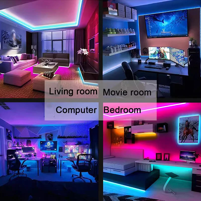 1-30M 5V USB Bluetooth LED Strip Light SMD 5050 5V RGB Flexible LED Strip Bluetooth APP Control Color Change For TV background