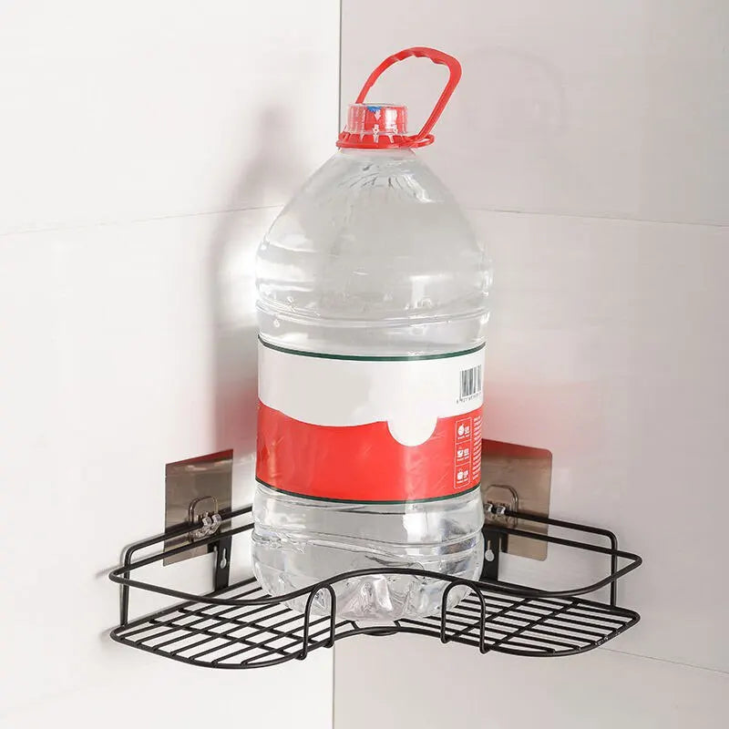 1pc Wall Mounted Bathroom Storage Rack Punch-free Bathroom Shelf  Triangle Storage Rack   Bathroom Accessories