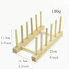 Wooden Dish Drying Rack Plate & Cup Organizer Stand