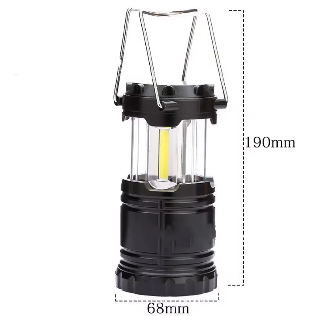 HOMEFISH Camp Lamp, Outdoor Tent Light, Portable Lantern, Multifunctional Emergency Light, Battery Powered (Without Batteries )