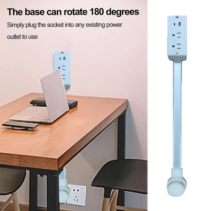 Rotatable Power Outlet Extender with USB-A & USB-C Sockets