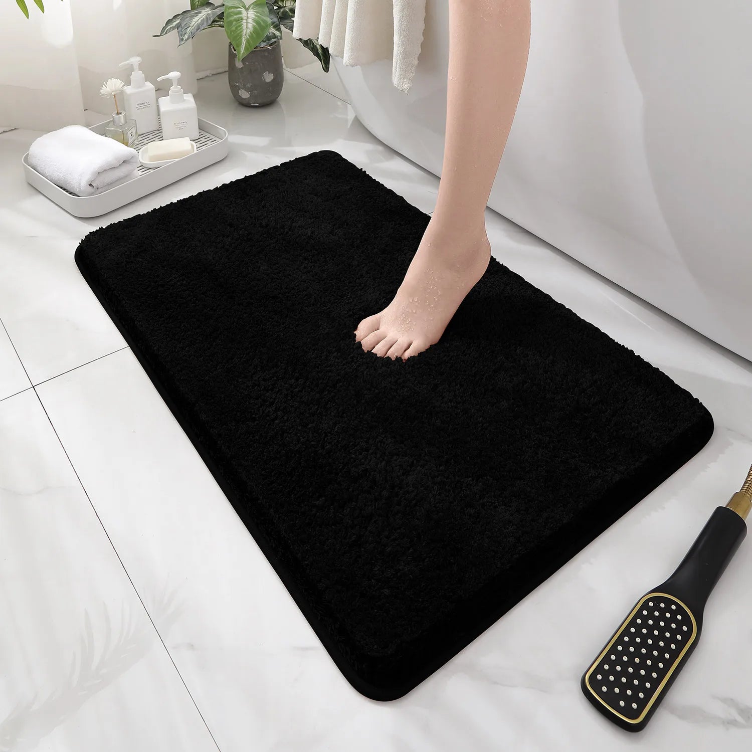 Soft and Comfortable Thick Plush Floor Mat,bathroom Floor Mat,bedroom Carpet,living Room Mat,absorbent and Non Slip Bath Mat,hom