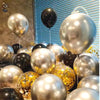35Pcs Mixed Gold Black Confetti Latex Balloons Kids Adult Man Woman Birthday Party Decoration New Year Graduation Party Decor