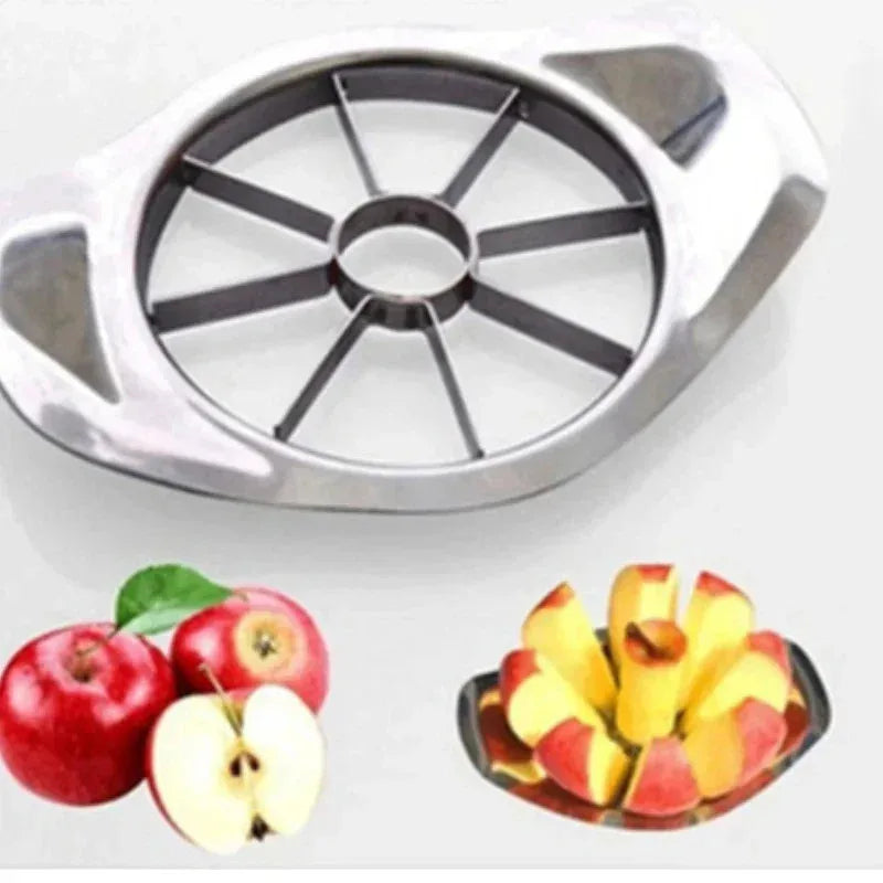 8-Slice Stainless Steel Fruit Cutter – Apple, Tomato, Orange & Multi-Fruit Slicer