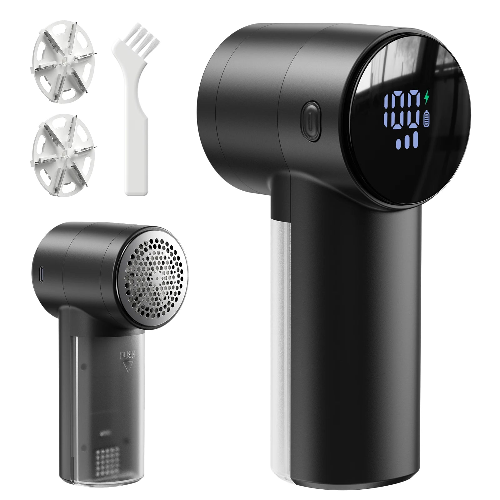 Fabric Shaver Rechargeable Lint Shaver with Digital Display 3-Speeds Sweater Shaver Electric Portable Lint Remover for Clothes