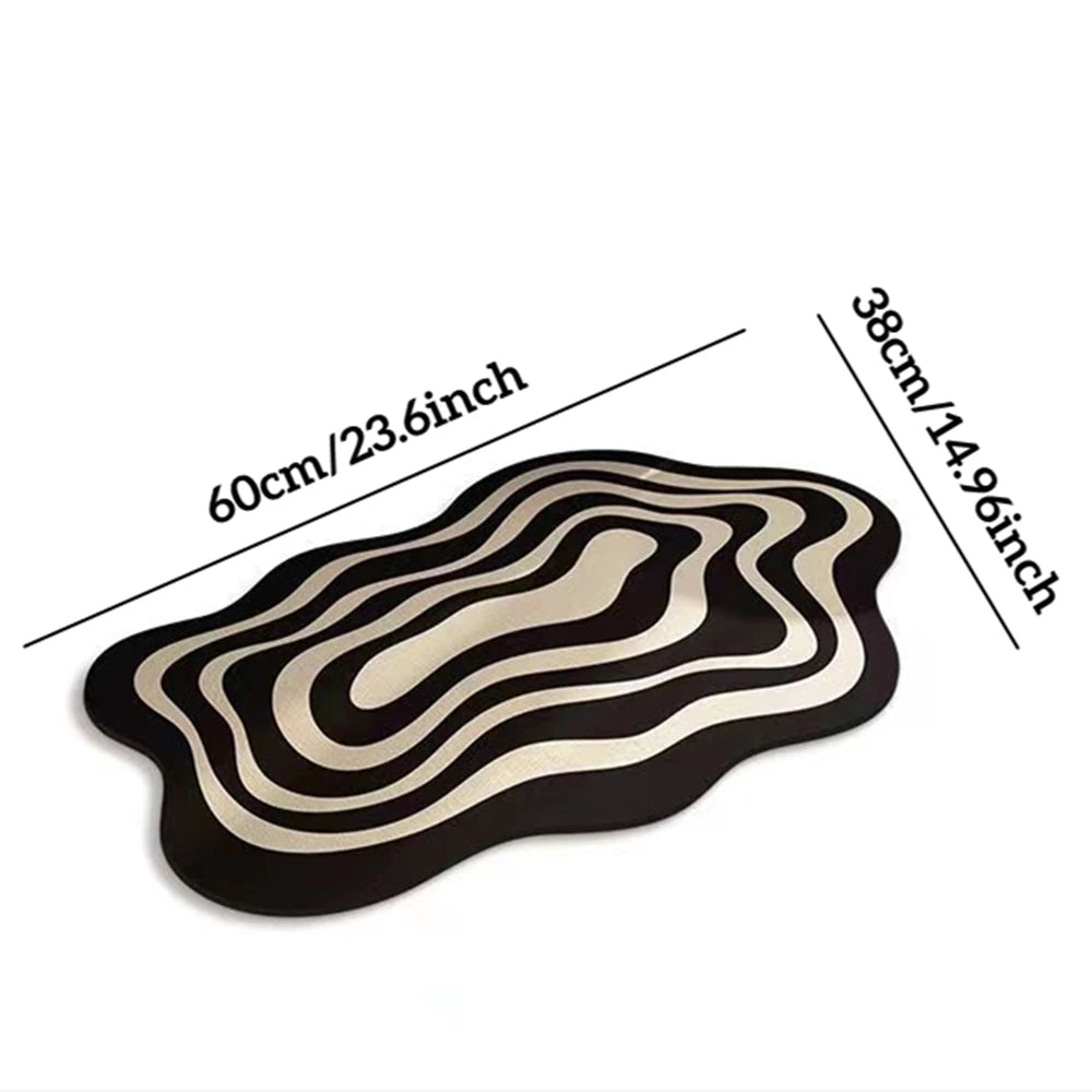 Super Absorbent Bathroom Mat Non-Slip Diatom Mud Toilet Pad Quick-Drying Floor Mat Home Bath Mat Shower Rug