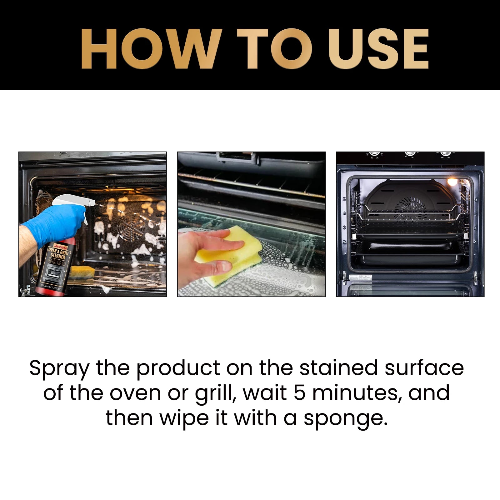 Oven & Grill Cleaning Foam Spray – Strong Kitchen Degreaser for Stove, Oil Stains & Kitchen Appliances (100ml)