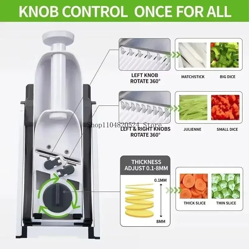 Vegetable Cutter for Kitchen, Adjustable Hand Tool for Lemon, Peeler, Kitchenware, Grinder Manual