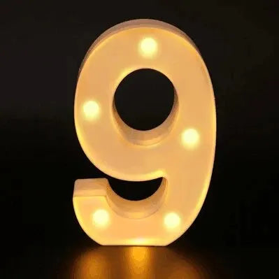Number Letter Lamp Luminous Alphabet LED Lights Decororation Night Light for Home Wedding Birthday Christmas Party Decoration