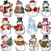 12/24pcs/set New Creative Wooden Christmas Dwarf Gnome Decoration Small Hanging Christmas Tree Decoration Wooden Plaque Set