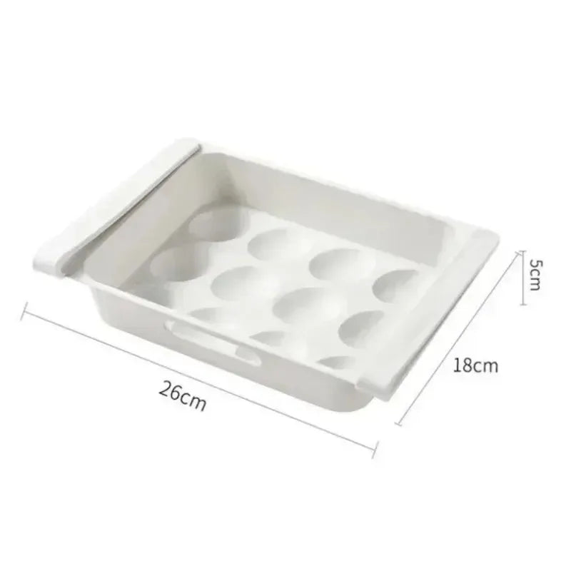 Container For Egg Fridge Drawer Organizer Refrigerator Storage Bins Pull Out With Handle Kitchen Shelf Holder Storage Box