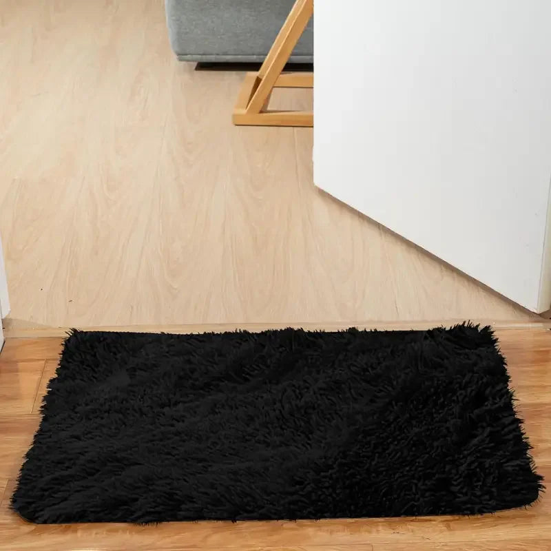 VIKAMA Children'S Room Mat Home Decor Living Room Mat Tie-Dye Gradient Silk Wool Carpet Entry By Mat Plush Soft Fluffy