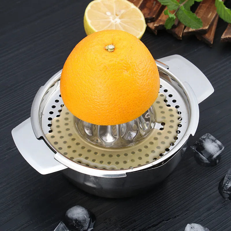 Portable Lemon Orange Manual Fruit Juicer 304 Stainless Steel Kitchen Accessories Tools Citrus Raw Hand Pressed Juice Maker