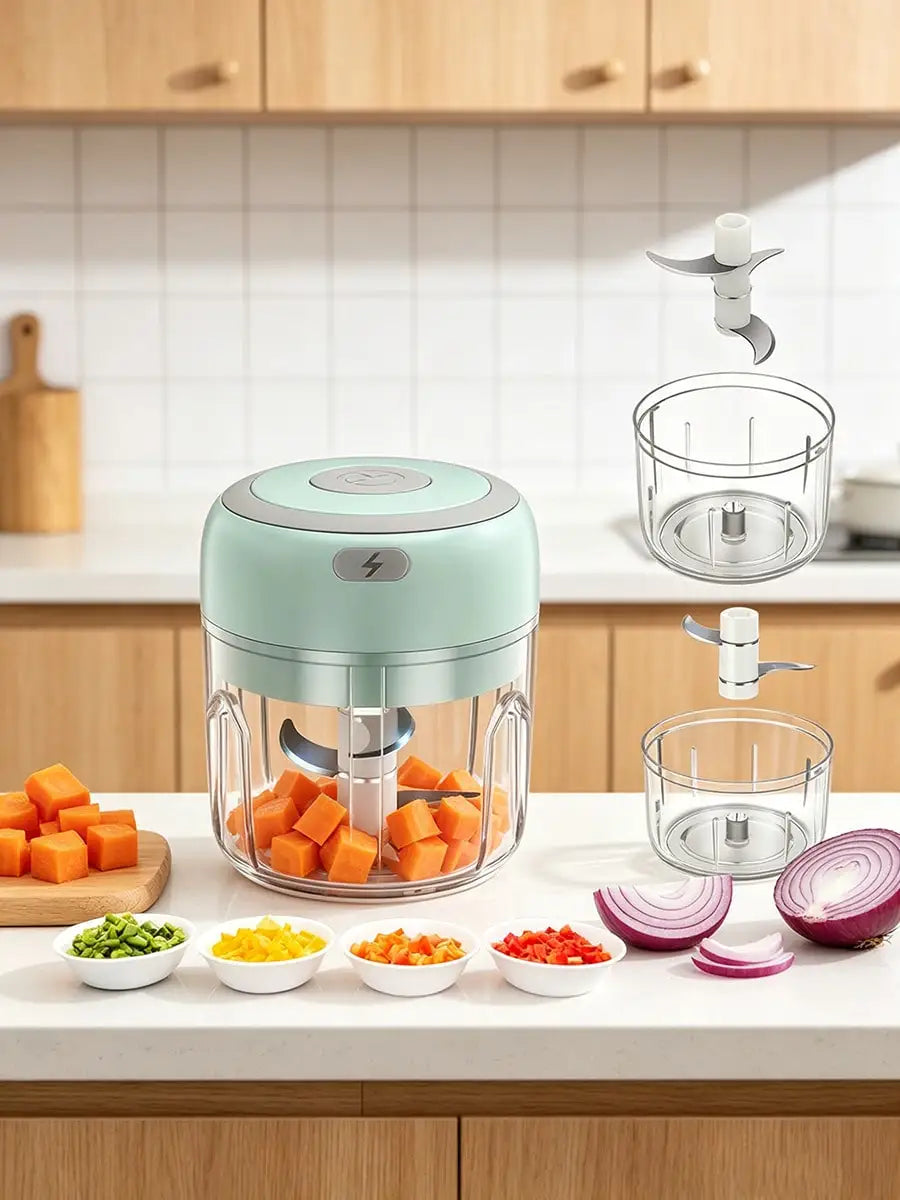 250ml Mini Rechargeable Garlic Chopper & Meat Grinder