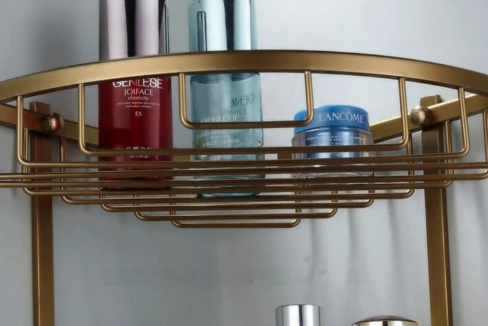 Vidric Wall Mounted Antique bronze Aluminun Bathroom Soap Basket Bath Shower Shelf corner Basket Holder building materia