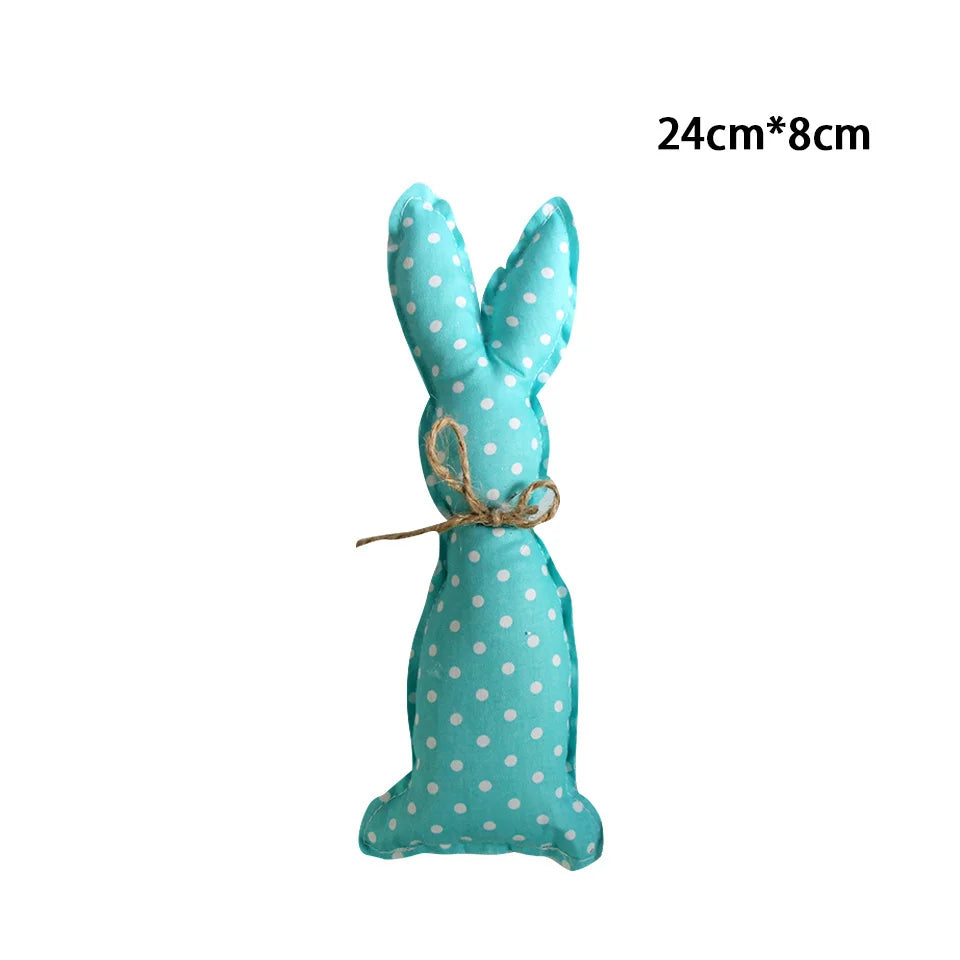 1pack Green Pink Easter Eggs Fabric Rabbits Carrots For Easter Party Hanging Decorations Kids Birthday Party Gifts Supplies