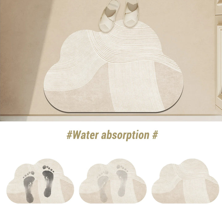 Luxury Bathroom Foot Mats Absorbent Bath Mat Non Slip Quick Dry Bathtub Shower Rug Toilet Carpet Entrance Doormat Washable