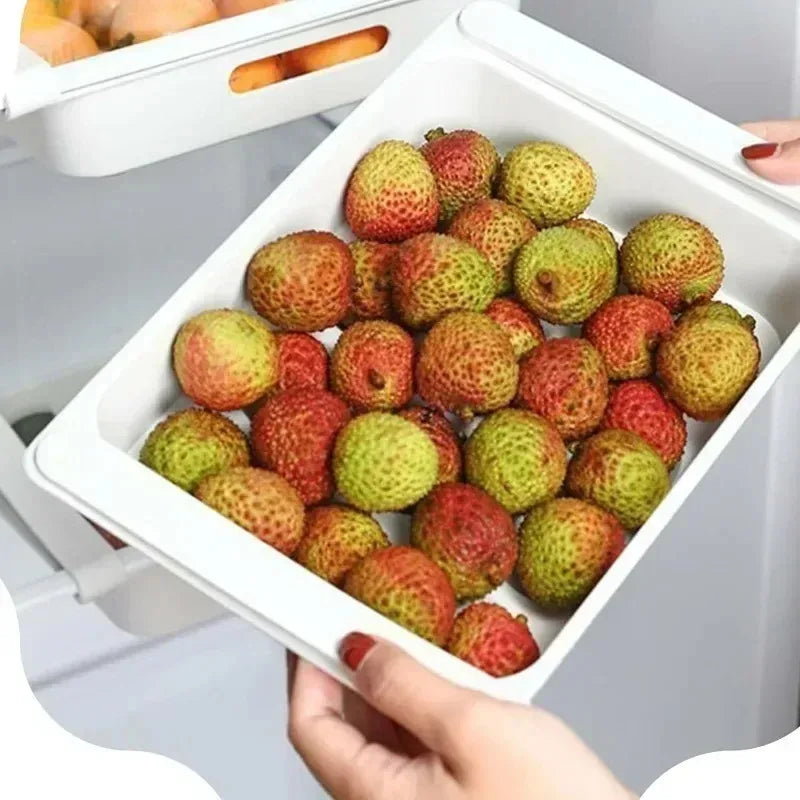 Container For Egg Fridge Drawer Organizer Refrigerator Storage Bins Pull Out With Handle Kitchen Shelf Holder Storage Box