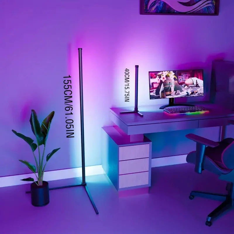 RGB LED smart modern floor lamp music synchronization 16 million DIY color change suitable for gaming room
