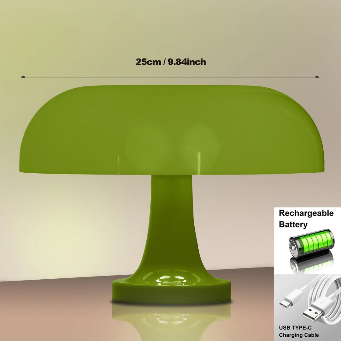 Mushroom table lamp minimalist modern bedroom bedside lamp Danish designer orange decorative table lamp