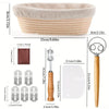 Sourdough Bread Starter Baking Kit – Proofing Baskets, Silicone Baking Mat, Starter Jar & Professional Bread Making Tools